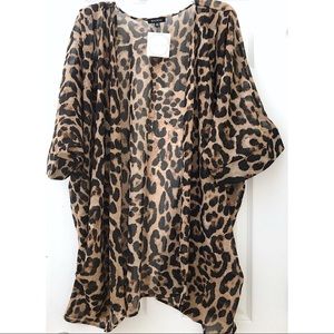 Brand new leopard cheetah print kimono